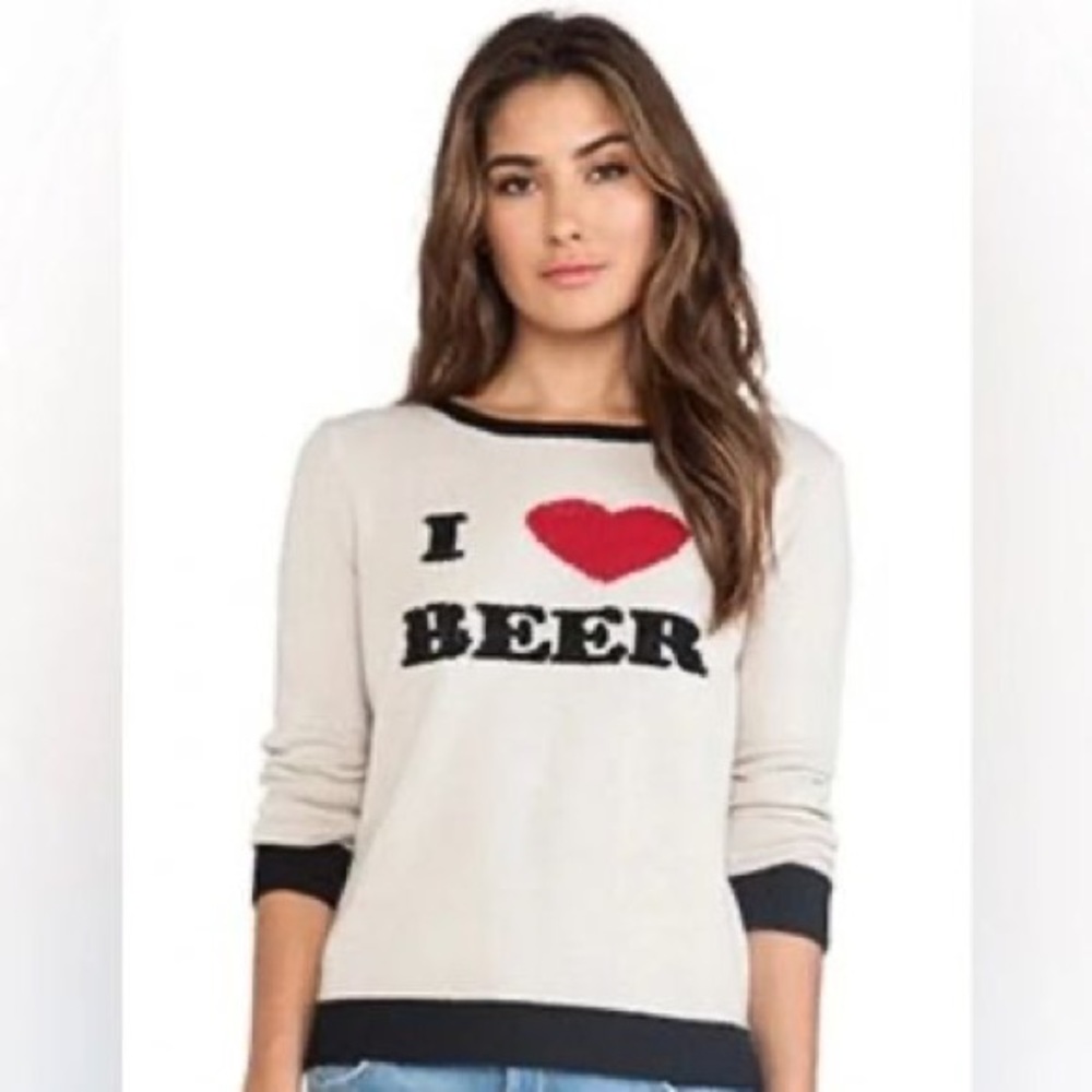 For Love and Lemons ‘I love beer’ sweater